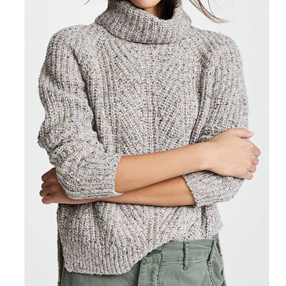 Madewell Color Flecked Ribbed Turtleneck Sweater - Picture 8 of 8